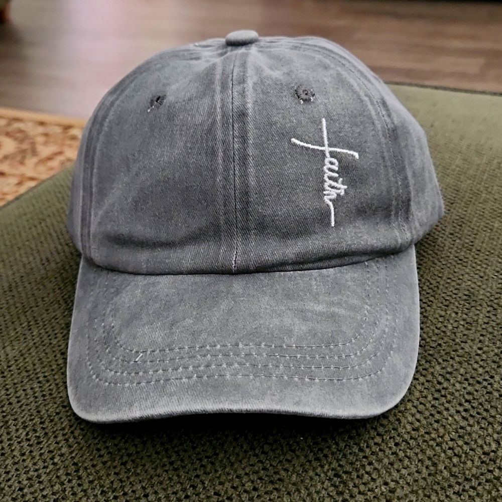 "faith" baseball cap